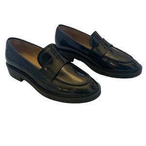 & Other Stories Black Leather Penny Loafers